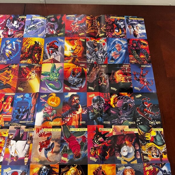 Fleer Ultra Spider-Man 1995 Set Uncut Promo Card Poster Sheet 26''x36 sm tear - Picture 12 of 16